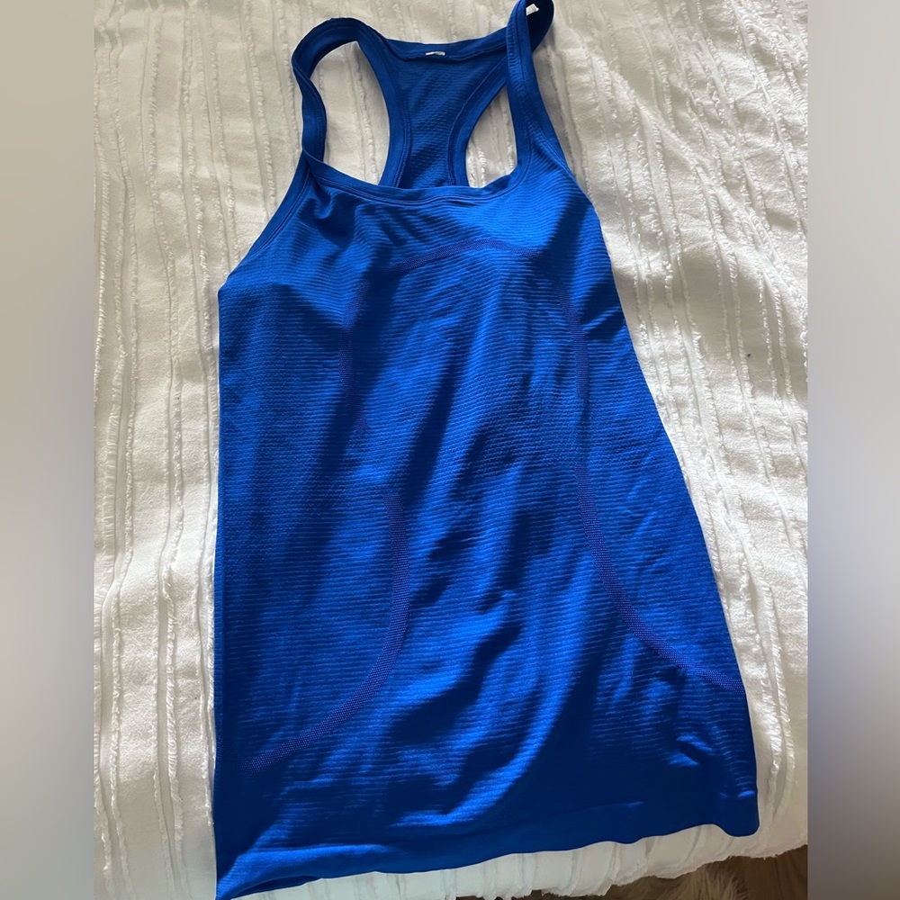 royal blue lululemon swiftly tech racer back tank top size 2